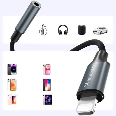 7. Adapter Wozinsky WALJ-01 Lightning - mini jack 3,5mm - czarny