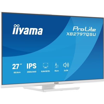40. iiyama ProLite XB2797QSU-W1 monitor komputerowy 68,6 cm (27") 2560 x 1440 px Quad HD LED Biały