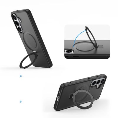 10. Etui Dux Ducis Yind na Samsung Galaxy S26 z podstawką kompatybilne z MagSafe - czarne