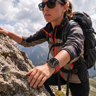 3. Pasek Tech-Protect Iconband Pro na Samsung Galaxy Watch Ultra 47 mm - czerwony