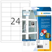 HERMA Wetterfeste ImprĂ¤gn.Etik.A4 20 Blatt 66x33.8