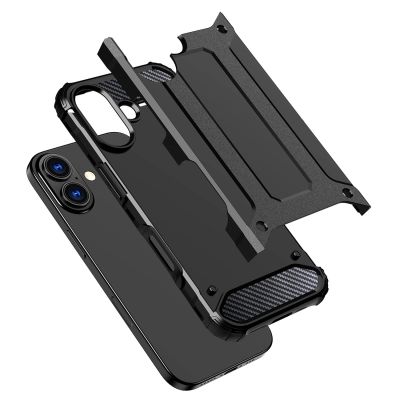 7. Etui Hybrid Armor na iPhone 17 pancerne - czarne