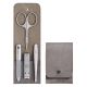 Zestaw do manicure Zwilling Twinox – taupe, skórzane etui, 4 elementy - Taupe