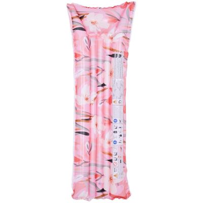 8. MATERAC DMUCHANY KWIATY 174x59x18CM 33258 RÓŻOWY