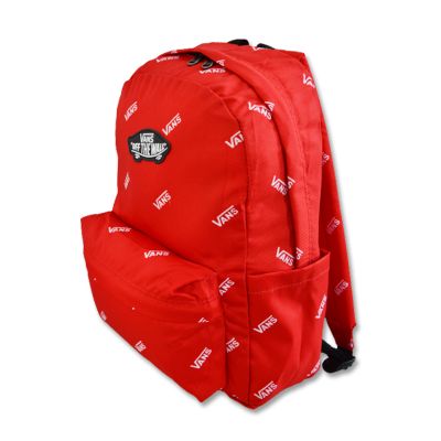 2. Plecak szkolny młodzieżowy Vans New Skool Backpack 20L True Red - VN0006280PZ1
