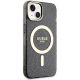 4. Etui Guess Glitter Gold MagSafe na iPhone 14 - czarne