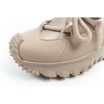 6. Lee Cooper buty sportowe damskie zimowe trekkingowe ocieplane beżowe skóra naturalna