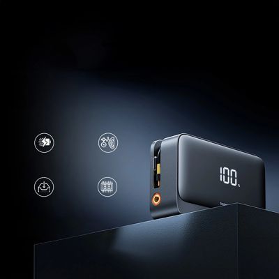 15. Jump starter Baseus Super Energy BS-CH013 4w1 600A z latarką / powerbankiem 6000mAh / kompresorem - czarny