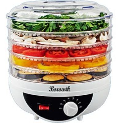 ELDOM SUSZARKA DO GRZYBÓW, WARZYW I OWOCÓW SG520 400W REGULACJA TEMP. 35-70 STOPNI,5IĘĆ DUŻYCH TAC 32X25 CM , TIMER 05-24 H
