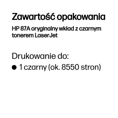 25. HP 87A oryginalny wkład z czarnym tonerem LaserJet