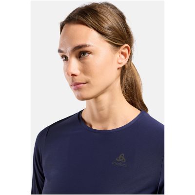 2. Koszulka z długim rękawem damska Odlo ZEROWEIGHT CHILL-TEC T-shirt crew neck l/s granatowa