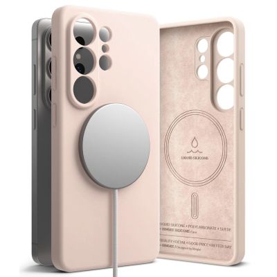 Etui Ringke Silicone MagSafe na Samsung Galaxy S26 Ultra - różowe