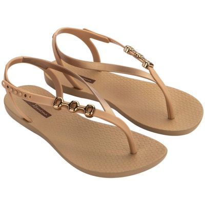 2. Ipanema Sandal Class sandały japonki damskie beżowe ze złotym