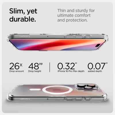 13. Etui Spigen Ultra Hybrid ”T” Mag MagSafe na iPhone 16 Pro Max - białe