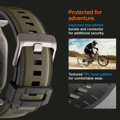 11. Pasek Spigen DuraPro Armor na Apple Watch 44 / 45 / 46 / 49 mm - zielony