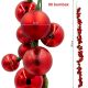 9. GAŁĄZKA GIRLANDA 180CM Z BOMBKAMI 80 SZT.MICA CZERWONA