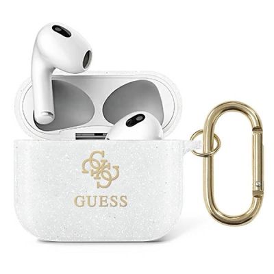 Etui Guess Glitter Collection na AirPods 3 - przezroczyste