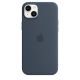 4. Apple Original iPhone 14 Plus Silikon Case mit MagSafe Sturmblau