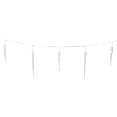 14. LAMPKI KURTYNA ŚWIETLNA SOPLE ZEW 72 LED ZIMNY BIAŁY TIMER