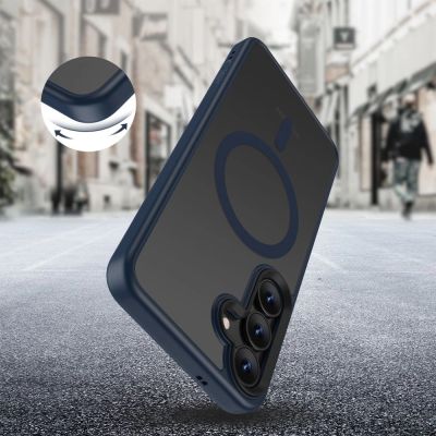 3. Etui Tech-Protect MagMat MagSafe na Samsung Galaxy S25 - przezroczysto-niebieskie