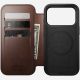 2. Nomad Modern Leather Folio pokrowiec na telefon komórkowy 16 cm (6.3") Brązowy