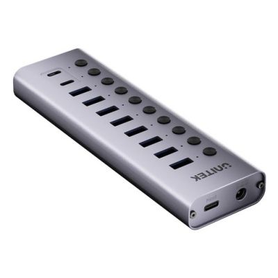 2. Unitek Hub USB C/USB A 10w1 5Gbps z włącznikami portów