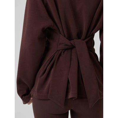 5. Bluza regular z wiązaniem i modalem damska 4F 4FRSS26TSWSF2784-80S