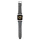 Pasek Karl Lagerfeld Saffiano Monogram na Apple Watch 38/40/41mm - srebrny