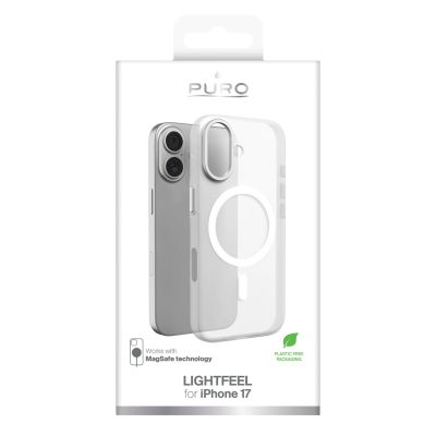 2. Etui Puro Lightfeel na iPhone 17 kompatybilne z MagSafe - przezroczysto-białe