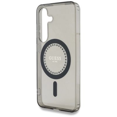 6. Etui Guess Rhinestones Printed Classic Logo MagSafe Samsung Galaxy S25 czarny