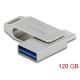 5. DeLOCK Pendrive USB-C + Typ-A 5 Gbps 128 GB - metalowa obudowa