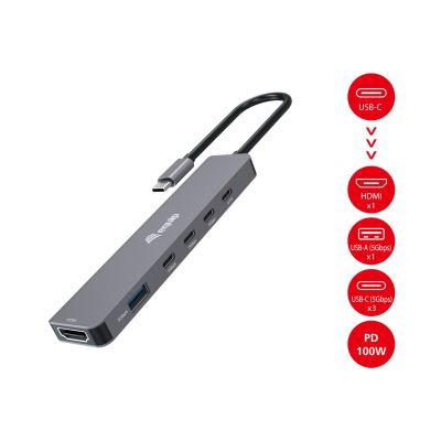 5. Equip 133500 stacja dokująca Przewodowa USB 3.2 Gen 1 (3.1 Gen 1) Type-C Szary