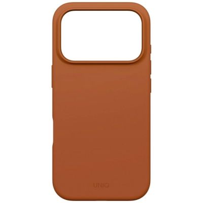 3. Etui UNIQ Lino na iPhone 17 Pro Magclick Charging - pomarańczowe