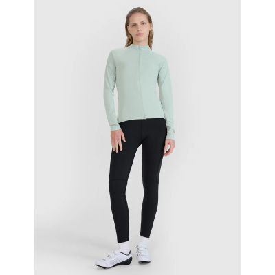 8. Legginsy rowerowe z żelowo-piankową wkładką i szelkami damskie 4F 4FWSS25TFTIF331-20S