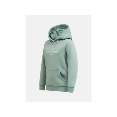 3. Bluza juniorska PEAK PERFORMANCE Jr Original Small Logo Hood kolor zielony