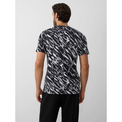 2. T-shirt regular z nadrukiem męski 4F 4FRAW26TTSHM4664-20A