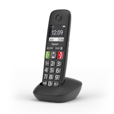 5. Gigaset E290HX Telefon analogowy/DECT Nazwa i identyfikacja dzwoniącego Czarny