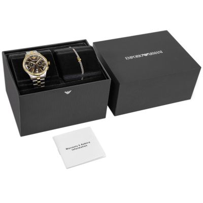 8. Zegarek Męski Emporio Armani Dario Chronograph AR80084SET + BOX