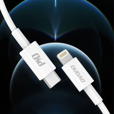 6. Kabel Dudao L6X USB-C - Lightning PD 20W 1m - biały