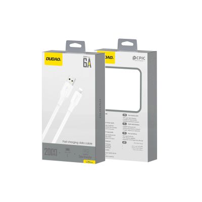 2. Kabel Dudao L2sL USB-A - Lightning 6A 1.2m - biały