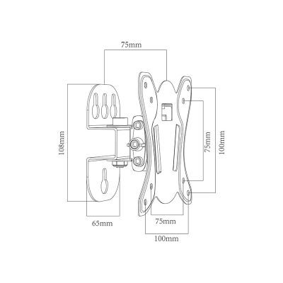 6. Uchwyt do monitora BLOW 76-854# (ścienne, Uchylny; 10" - 27"; max. 20kg)
