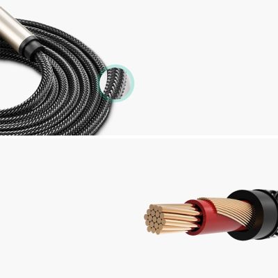 6. Kabel Ugreen AV128 10639 mono TS jack 6,35mm / jack 6,35mm 3m - szary