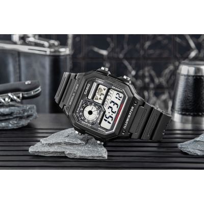 7. Zegarek Męski CASIO AE-1200WH-1AVEF + BOX