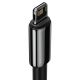 3. Baseus Tungsten kabel USB - Lightning 2,4 A 1 m czarny (CALWJ-01)