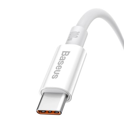 4. Kabel Baseus Superior Series 100W USB-A - USB-C 0,25m - biały