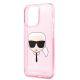 6. Etui Karl Lagerfeld Glitter Karl's Head na iPhone 13 Pro Max - różowe