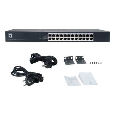 6. LevelOne GEU-2432 Nie zarządzany Gigabit Ethernet (10/100/1000) 1U Szary