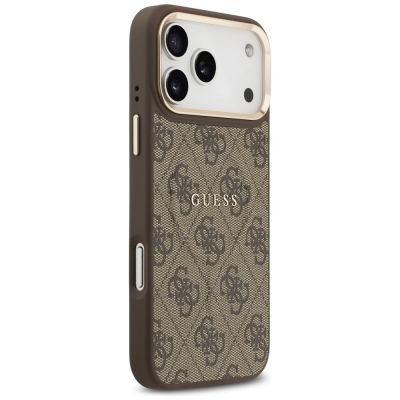4. Etui Guess 4G PU Classic Logo MagSafe na iPhone 17 Pro Max - brązowe