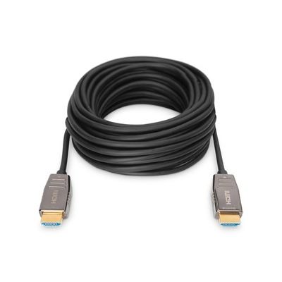 4. Kabel połączeniowy hybrydowy HDMI 2.1 Ultra High Speed 8K60Hz UHD HDMI A/HDMI A M/M czarny 20m