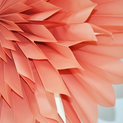 3. GWIAZDA DEKORACYJNA WISZĄCA PAPIEROWA 3D 50CM RÓŻOWA